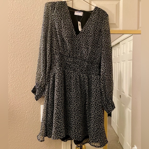 Waist-Defined Chiffon Mini Dress - Picture 3 of 4